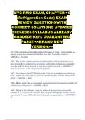 NYC RMO EXAM&comma; CHAPTER 16 &lpar;Refrigeration Code&rpar; EXAM REVIEW QUESTIONSWITH CORRECT SOLUTIONS UPDATED 2025&sol;2026 SYLLABUS ALREADY GRADED&excl;&excl;100&percnt; GUARANTEED PASS&excl;&excl;&excl;<<BRAND NEW VERSION>>