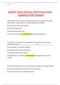 ALERRT Active Shooter 2025 Actual Exam Questions With Answers