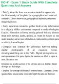 BIO 41- Exam 1 Study Guide With Complete Questions And Answers