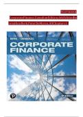 Test Bank for Corporate Finance by Jonathan Berk & Peter DeMarzo&comma; 6th Edition&vert; 9780137844906&vert; All Chapters 1-31&vert; LATEST