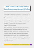 HESI Obstetrics&sol;Maternity Practice Exam Questions and Answers 100&percnt; Pass