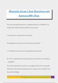 HESI Obstetrics&sol;Maternity Bundled Exams Questions and Answers 100&percnt; Pass &vert;Verified and Updated