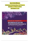 Solutions Manual &ndash; Biomolecular Thermodynamics&colon; From Theory to Application&comma; 1st Edition by Barrick&comma; All Chapters 1&ndash;14