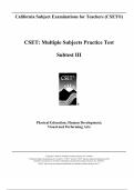 CSET Subtest III 2025 &lpar;California Subject Examinations for Teachers&rpar;