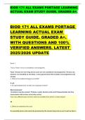BIOD 171 ALL EXAMS PORTAGE LEARNING  ACTUAL EXAM STUDY GUIDE&period; GRADED A&plus;&period;   How many different types of amino acids are available from which to make proteins&quest;    20    2&period; Define an essential amino acid&period;    An essential amino acid cannot be produced by the 