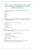 NR 507 Advanced Pathophysiology Practice Test &vert; 100 Questions And Answers With Rationale &vert; 2025-2026 Updated Study Solutions