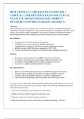 HESI CRITICAL CARE EXIT EXAM 2025-2026  &sol; CRITICAL CARE HESI EXIT EXAM 2026 ACTUAL EXAM ALL 100 QUESTIONS AND CORRECT DETAILED ANSWERS &vert;ALREADY GRADED A&plus;  