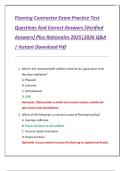 Flooring Contractor Exam Practice Test  Questions And Correct Answers &lpar;Verified  Answers&rpar; Plus Rationales 2025&vert;2026 Q&A  &vert; Instant Download Pdf