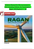 Solution Manual for Microeconomics&comma; 17th Canadian Edition by Christopher Ragan &vert; Verified Solutions &lpar;2025-2026&rpar;