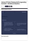 Osmose PIT Quiz &lpar;Training Aid For Apprentice Foreman&rpar; - Questions & Solutions