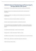 NUR-641E Advanced Pathophysiology & Pharmacology Guide for Nurse Educators &vert; 100&percnt; Correct Notes