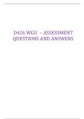 D426 WGU  &ndash; ASSESSMENT QUESTIONS AND ANSWERS
