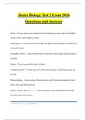 Abeka Biology Test 3 Exam 2026 Questions and Answers
