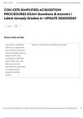 CON 2370 SIMPLIFIED ACQUISITION PROCEDURES EXAM Questions & Answers &vert; Latest Already Graded A&plus; UPDATE 2025&vert;2026&excl;&excl;