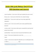 Abeka 10th grade Biology Quiz 8 Exam 2026 Questions and Answers
