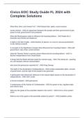 Civics EOC Study Guide FL 2024 with Complete Solutions