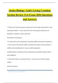 Abeka Biology&colon; God's Living Creation&colon; Section Review 21&period;6 Exam 2026 Questions and Answers