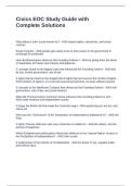 Civics EOC Study Guide with Complete Solutions