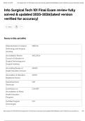 Into Surgical Tech 101 Final Exam review fully solved & updated 2025-2026&lpar;latest version verified for accuracy&rpar;