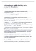 Civics Study Guide for EOC with Accurate Solutions