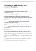 Civics Study Guide for EOC with Accurate Solutions