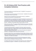 FL US History EOC Test Practice with Complete Solutions