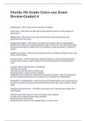 Florida 7th Grade Civics eoc Exam Review-Graded A