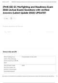 &lpar;PMK-EE&rpar; E4 Warfighting and Readiness Exam 2025 &lpar;Actual Exam&rpar; Questions with verified Answers &lpar;Latest Update 2025&rpar; UPDATE&excl;&excl;