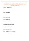RADS 1010 MEDICAL TERMINOLOGY EXAM QUESTIONS AND ANSWERS 100&percnt; PASS 