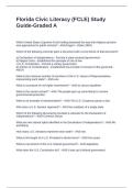 Florida Civic Literacy &lpar;FCLE&rpar; Study Guide-Graded A