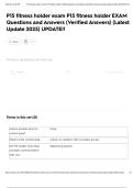 P15 fitness holder exam P15 fitness holder EXAM Questions and Answers (Verified Answers) (Latest Update 2025) UPDATE!!