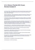 U&period;S&period; History Florida EOC Exam Review-Graded A