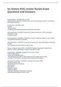 Us history EOC review florida Exam Questions and Answers