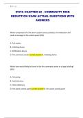 IFSTA CHAPTER 22 - COMMUNITY RISK REDUCTION EXAM ACTUAL QUESTIONS WITH ANSWERS