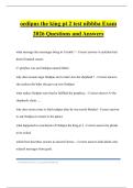 oedipus the king pt 2 test nibbba Exam 2026 Questions and Answers