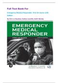 Full Test Bank For  Emergency Medical Responder&colon; First On Scene 12th Edition By Chris Le Baudour&comma; Kaitlyn Laur&eacute;lle&comma; Keith Wesley 