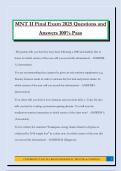 MNT Bundled Exams Questions and Answers 100&percnt; Pass