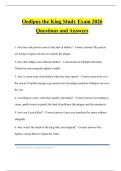 Oedipus the King Study Exam 2026 Questions and Answers