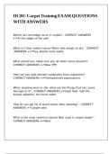 IICRC Carpet Training EXAM QUESTIONS WITH ANSWERS
