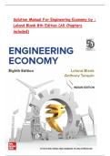 Solution Manual For Engineering Economy by &colon; Leland Blank 8th Edition &lpar;All Chapters included&rpar;