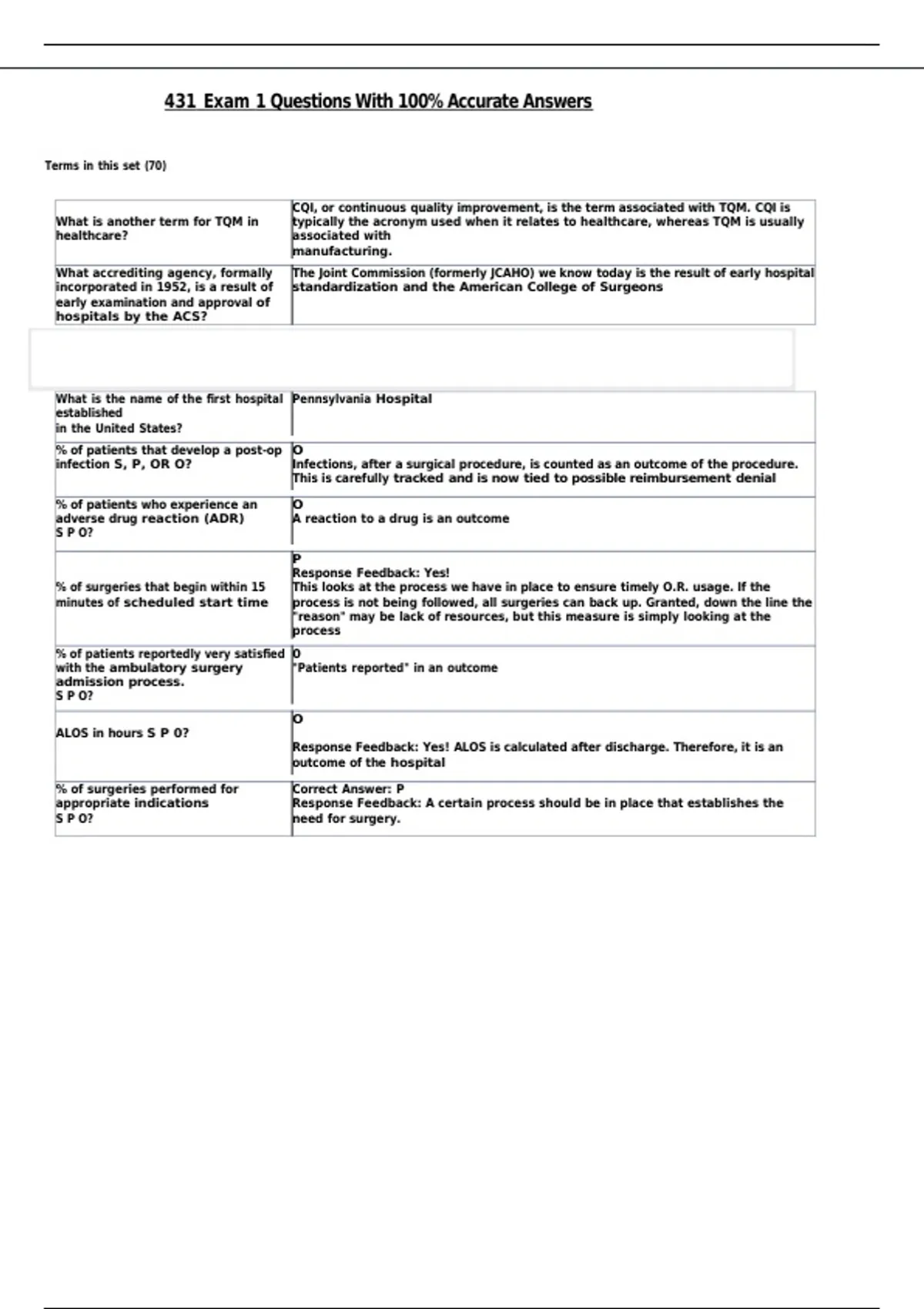 431 Exam 1 Questions With 100% Accurate Answers - Public health - Stuvia US