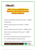 ARRT CI Exam 2025&sol;2026 &ndash; 120 Questions & Verified Answers &vert; Cardiac Interventional&comma; ABG&comma; Pharmacology&comma; Imaging Protocols