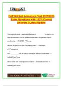 CAP Mitchell Aerospace Test 2025&sol;2026 &ndash; 200&plus; Questions & Verified Answers &vert; Aerodynamics&comma; Space History&comma; Weather Systems&comma; Rocketry