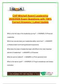 CAP Mitchell Leadership Test 2025&sol;2026 &ndash; 300&plus; Questions & Verified Answers &vert; Leadership Traits&comma; Warrior Spirit&comma; Team Dynamics&comma; Conflict Resolution&comma; U&period;S&period; Civics