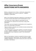 Aflac Insurance Exam QUESTIONS WITH ANSWERS&comma;