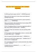  MAE 489 TEST QUESTIONS AND CORRECT ANSWERS