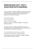 BSMCON NUR 2102 - TEST 1 QUESTIONS WITH ANSWERS