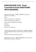 BSMCON NUR 2102 - Final Cumulative Exam QUESTIONS WITH ANSWERS