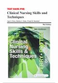 Test Bank For Clinical Nursing Skills and Techniques 9th Edition by Anne Griffin Perry&comma; Patricia A&period; Potter