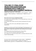 TCNJ BIO 171 FINAL EXAM OBJECTIVES QUESTIONS AND ANSWERS WITH COMPLETE SOLUTIONS 100% CORRECT RATED A+
